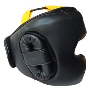 Leon Hardy Boks, Muay Thai ve Kick-Boks Antrenman Kaskı Siyah Sarı