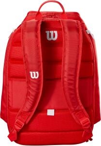 Wilson Süper Tour Tenis Sırt Çantası Raket Bölmeli Kırmızı