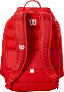 Wilson Süper Tour Tenis Sırt Çantası Raket Bölmeli Kırmızı