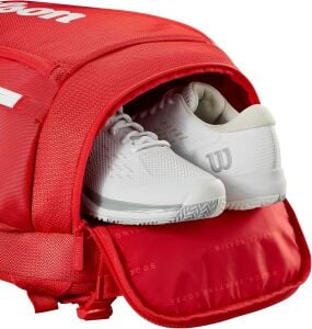 Wilson Süper Tour Tenis Sırt Çantası Raket Bölmeli Kırmızı