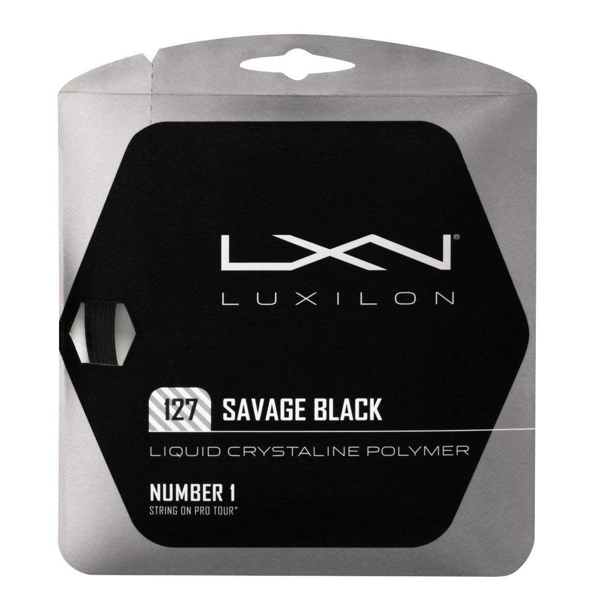 Luxilon 127 Savage Black Raket Kordajı 1,27 mm. Kordaj Siyah