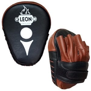 Leon Ultimate Hakiki Deri Boks ve Kick Boks El Lapası Ellik Kahverengi