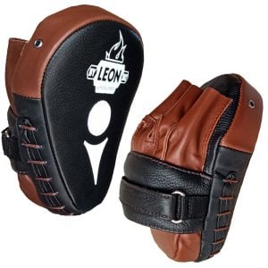 Leon Ultimate Hakiki Deri Boks ve Kick Boks El Lapası Ellik Kahverengi
