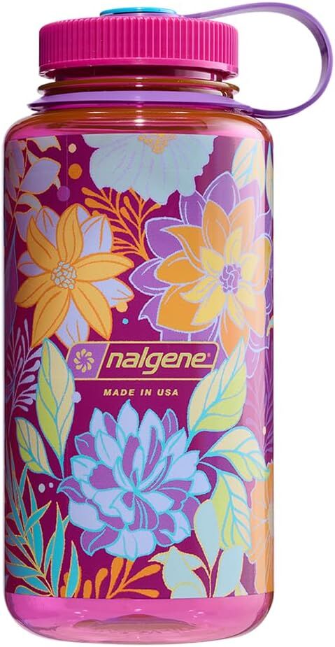 Nalgene Wide Mouth 32 Oz Suluk Matara 1 Litre botanical Florals
