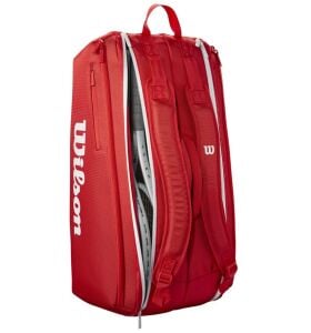 Wilson Süper Tour 2025 9lu Raket ve Tenis Çantası Kırmızı