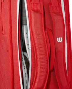 Wilson Süper Tour 2025 9lu Raket ve Tenis Çantası Kırmızı