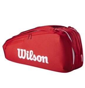 Wilson Süper Tour 2025 6lı Raket ve Tenis Çantası Kırmızı