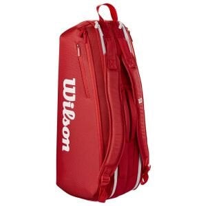 Wilson Süper Tour 2025 6lı Raket ve Tenis Çantası Kırmızı