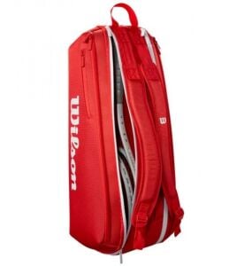 Wilson Süper Tour 2025 6lı Raket ve Tenis Çantası Kırmızı