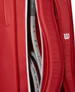 Wilson Süper Tour 2025 6lı Raket ve Tenis Çantası Kırmızı