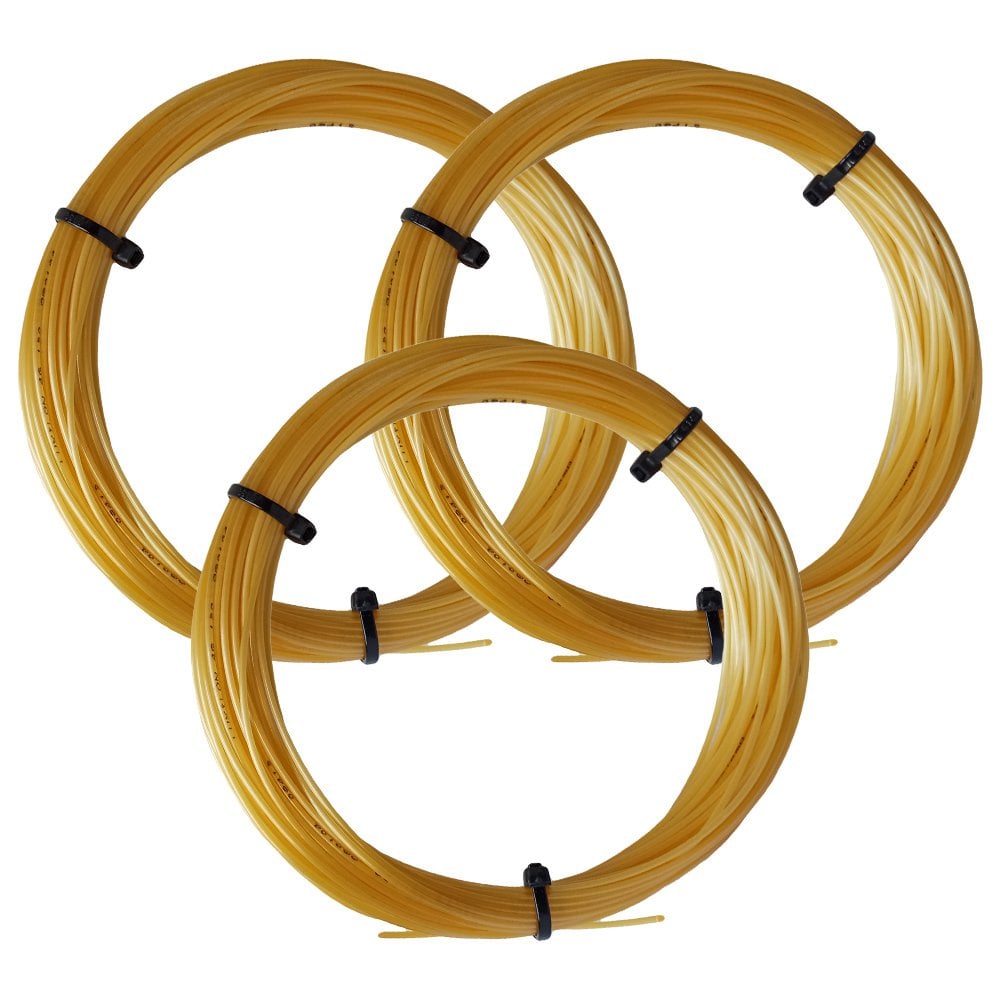 3 Adet Luxilon 4G 1,30 mm. Monofilament Kordaj 12 Metre Altın Sarısı