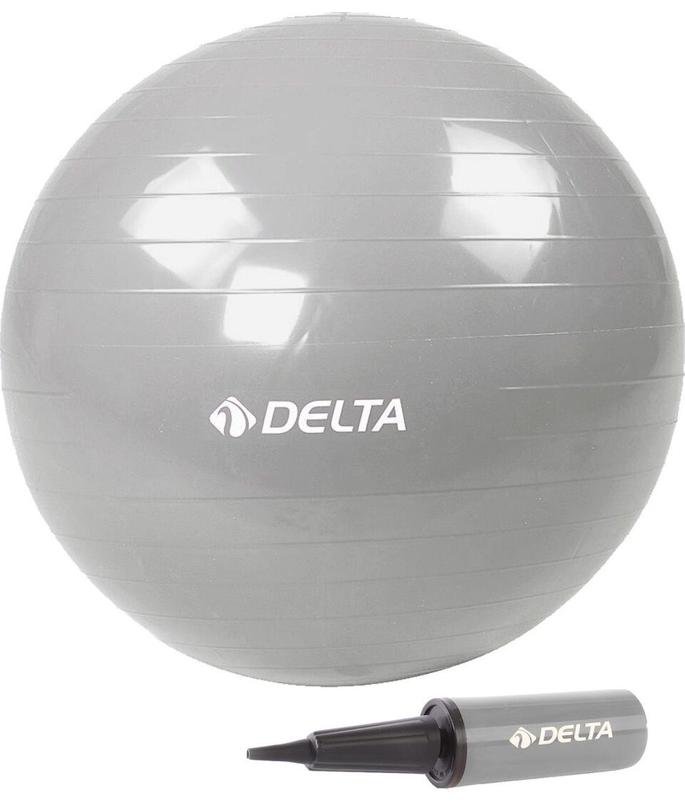 Delta 65 cm Gümüş Renk Pilates Topu + Pompa
