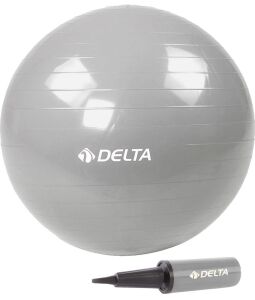 Delta 65 cm Gümüş Renk Pilates Topu + Pompa