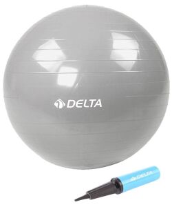 Delta 65 cm Gümüş Renk Pilates Topu + Pompa