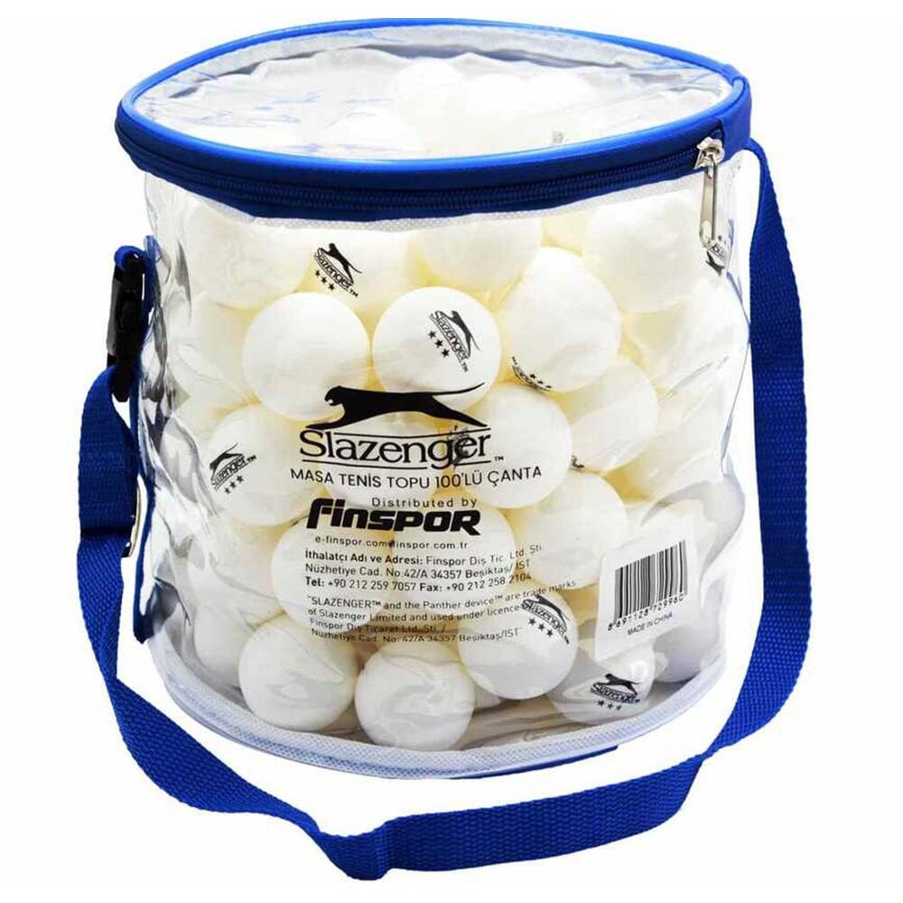 Slazenger ABS 100lü Masa Tenisi Pinpon Topu Beyaz