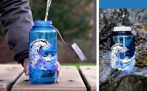 Nalgene 32 Oz WM Trout Wind Suluk Matara 1 Litre Mavi 682019-0140