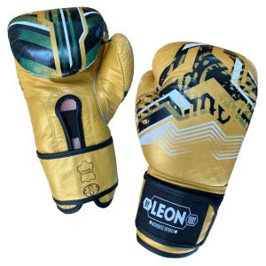 Leon Sword Deri Kick Boks ve Muay Thai Eldiveni Altın