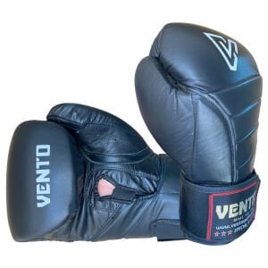 Vento X5 Hakiki Deri Boks ve Kick Boks Eldiveni Siyah