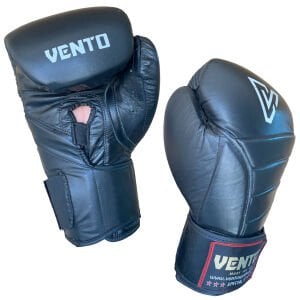 Vento X5 Hakiki Deri Boks ve Kick Boks Eldiveni Siyah