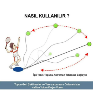 Pros Pro İpli Go & Back Antrenman ve Eğitim Tenis Topu Seti Mavi