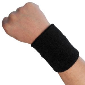 Havlu El Bilekliği, Futbol, Basketbol Tenis İçin Bileklik Siyah