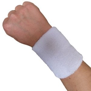 Havlu El Bilekliği, Futbol, Basketbol Tenis İçin Bileklik Beyaz