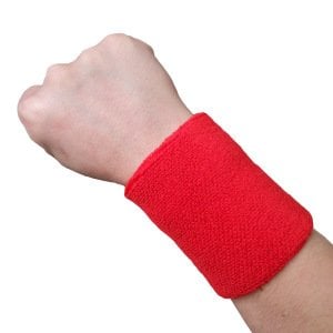Sporcu Havlu El Bilekliği Ekonomik Bileklik Kırmızı