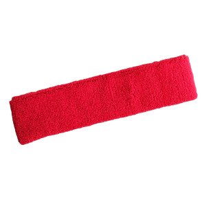 Sporcu Havlu Kafa Bandı, Alın Ter Bandı Headband Kırmızı