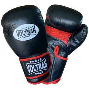 Voltran Classic Hakiki Deri Muay Thai ve Boks Eldiveni Siyah