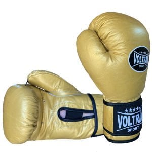 Voltran Classic Hakiki Deri Muay Thai ve Boks Eldiveni Altın Sarısı