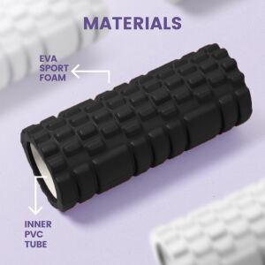 Delta Orta Sert Tırtıklı Foam Roller Siyah