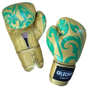 Leon Flower Deri Kick Boks ve Muay Thai Eldiveni Altın Sarısı