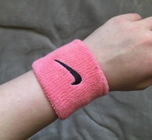 Nike Swoosh Wristbands Havlu El Bilekliği Mercan Pembesi