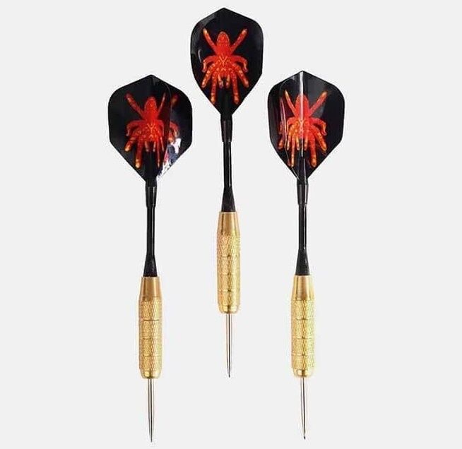 Delta Çelik Uçlu ve Renkli Kanatlı 3lü Dart Oku Seti 20 Gr.