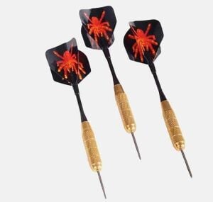 Delta Çelik Uçlu ve Renkli Kanatlı 3lü Dart Oku Seti 20 Gr.