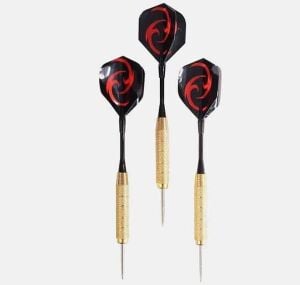 Delta Çelik Uçlu ve Renkli Kanatlı 3lü Dart Oku Seti 24 Gr.