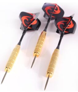 Delta Çelik Uçlu ve Renkli Kanatlı 3lü Dart Oku Seti 24 Gr.