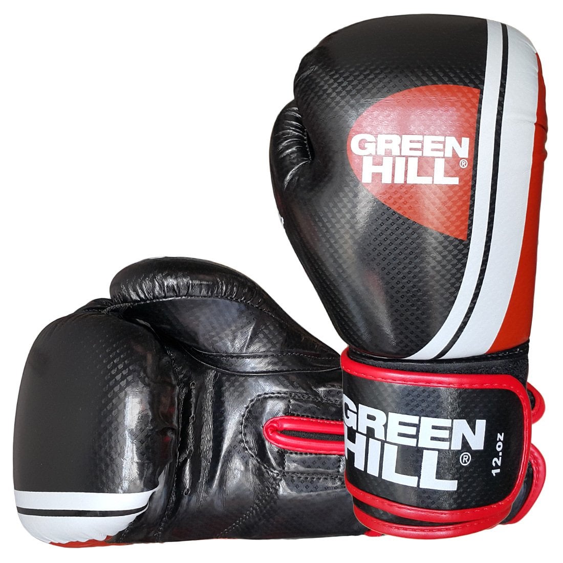 Green Hill Knock Out Carbon Deri Boks ve Kick-Boks Eldiveni Siyah