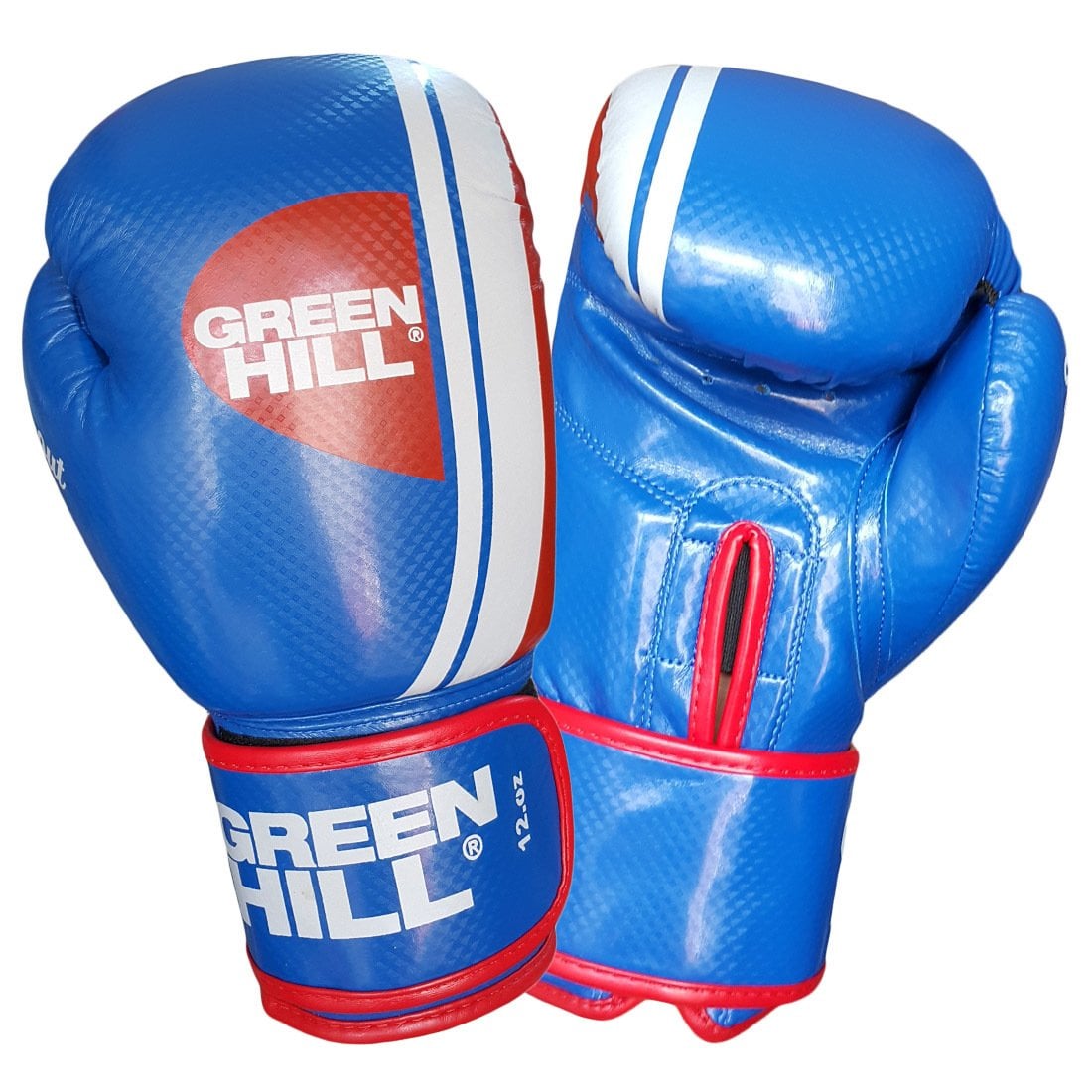Green Hill Knock Out Carbon Deri Boks ve Kick-Boks Eldiveni Mavi