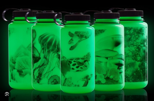 Nalgene Wide Mouth 32 Oz Suluk Matara 1 Litre GloWyld Jellyfish