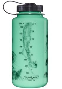 Nalgene Wide Mouth 32 Oz Suluk Matara 1 Litre GloWyld Jellyfish