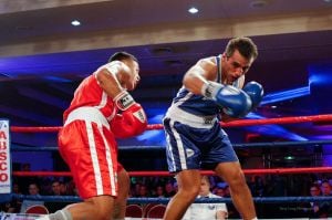 Green Hill Tiger Iba Onaylı Deri Müsabaka Boks Eldiveni Mavi