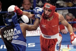 Green Hill Tiger Iba Onaylı Deri Müsabaka Boks Eldiveni Mavi