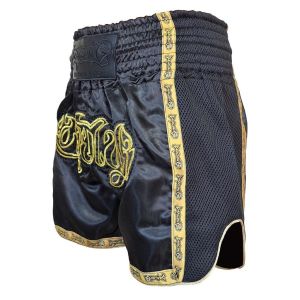Dragon Thai Nakışlı Kick Boks ve  Muay Thai Şortu Siyah