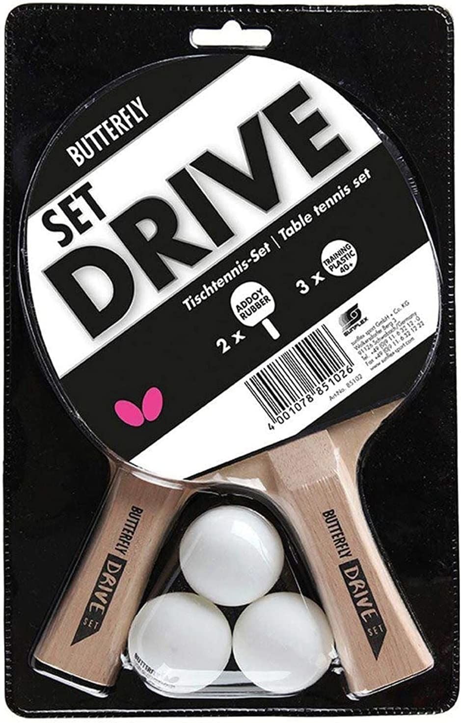 Butterfly Drive Masa Tenisi Raketi ve Top Seti