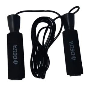 Delta Sünger Tutamaçlı Rulmanlı Ayarlanabilir Atlama İpi Siyah