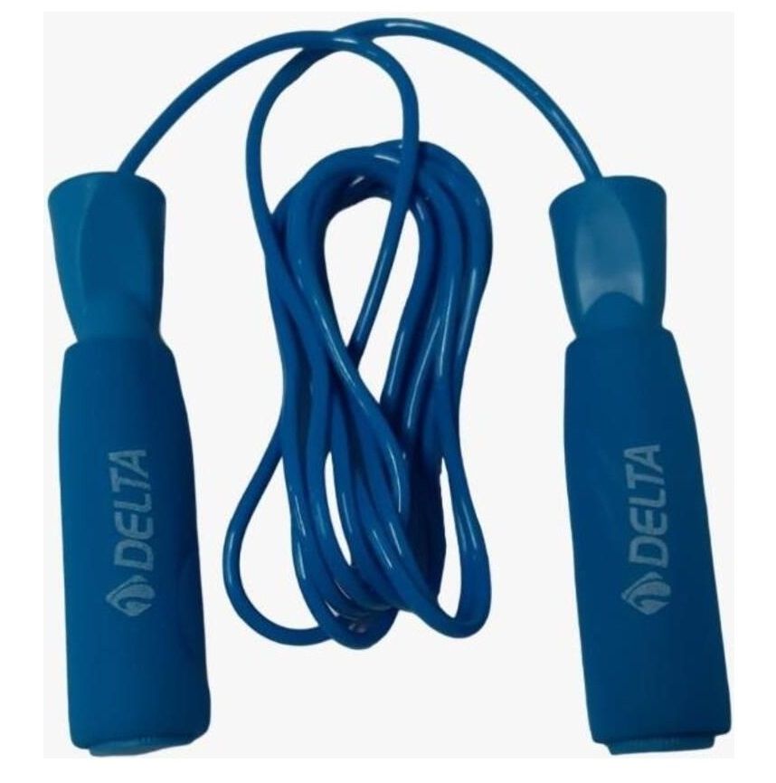 Delta Sünger Tutamaçlı Rulmanlı Ayarlanabilir Atlama İpi Mavi