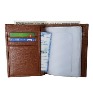 Zenga Deri Cüzdan, Oto Ruhsat Kılıfı 708-4 Taba Renk