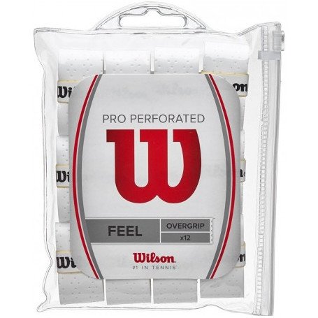 Wilson Pro Perforated Feel Delikli Overgrip Raket Gribi 12li Beyaz