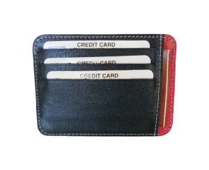 Zenga Orjinal Deri Cüzdanlı Kredi Kartlık 031-51 Siyah Kırmızı